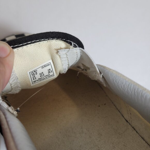 Vans Checkerboard Slip On Skate Sneakers Shoes Men's Size 10 - Picture 10 of 10